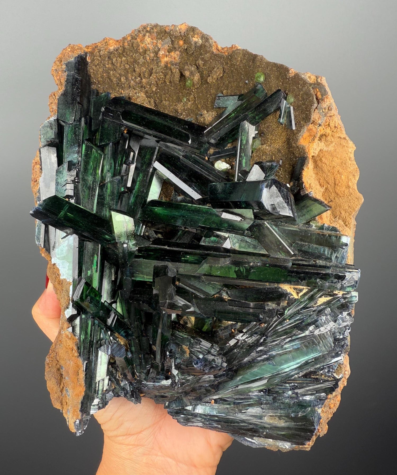 Excellent! Gemmy Blue Green Vivianite Crystal