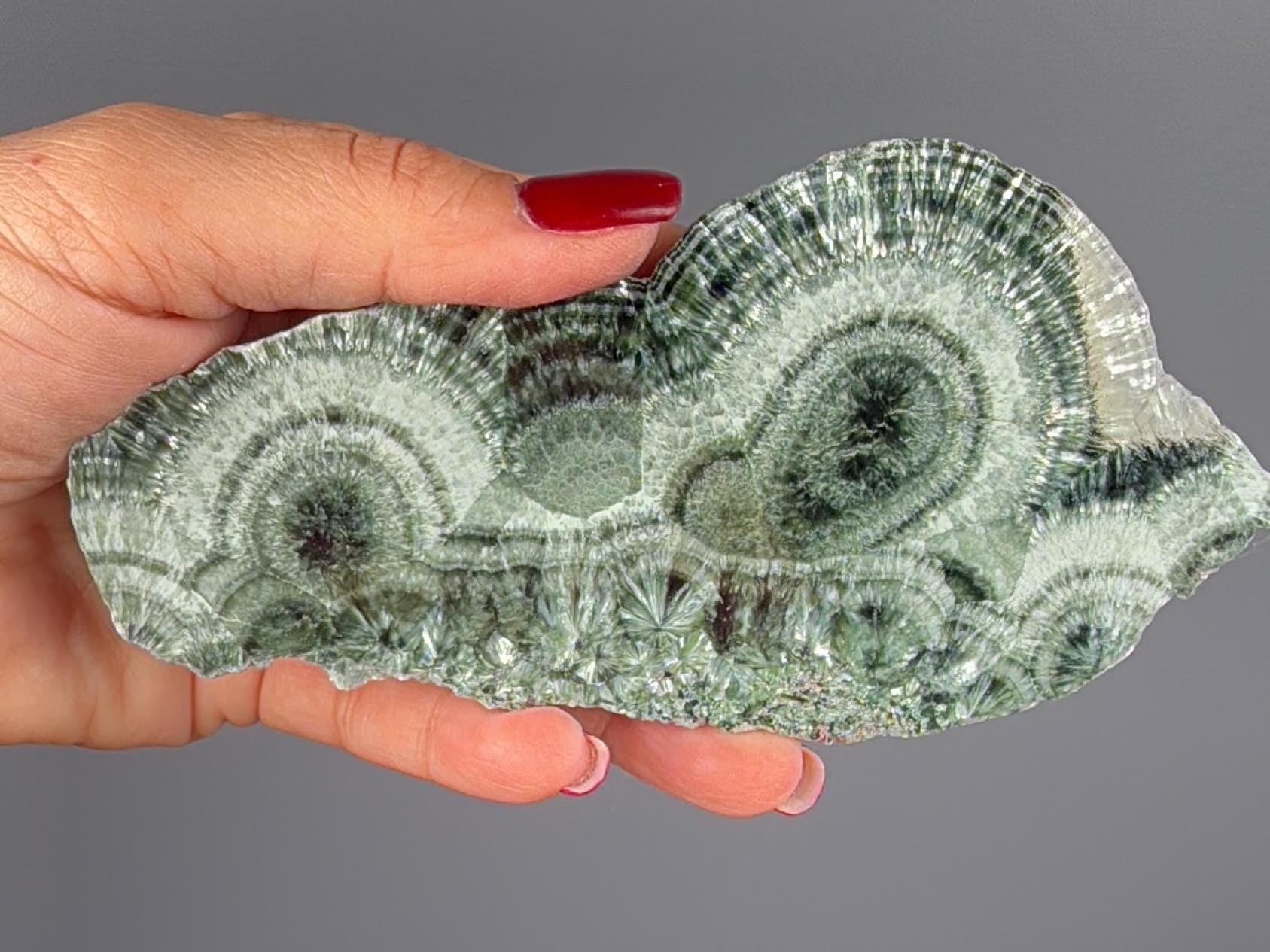 Feel the Serenity!Deep Forest Green Seraphinite Slab, Seraphinite Slab