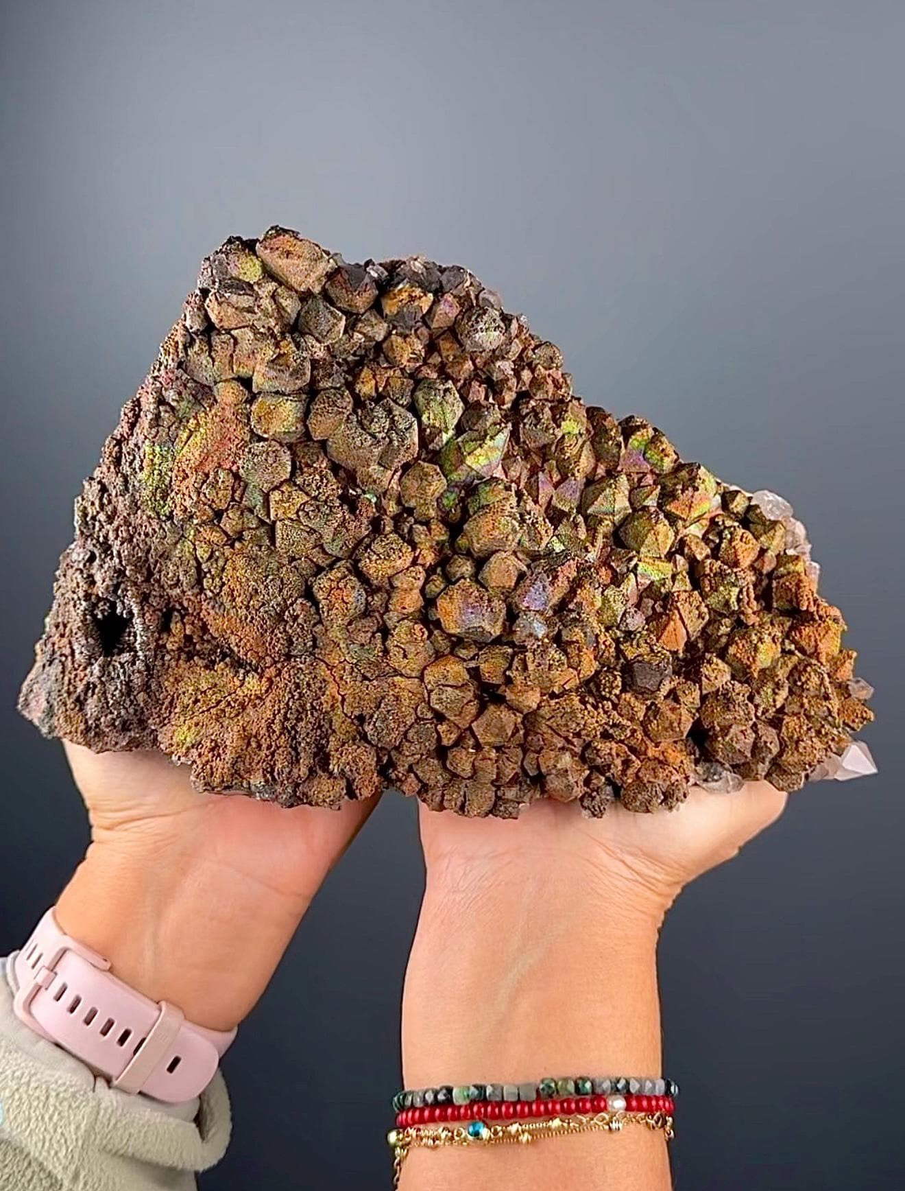 Rare, New Find! Irisdecent Colorful Goethite with Quartz Specimen