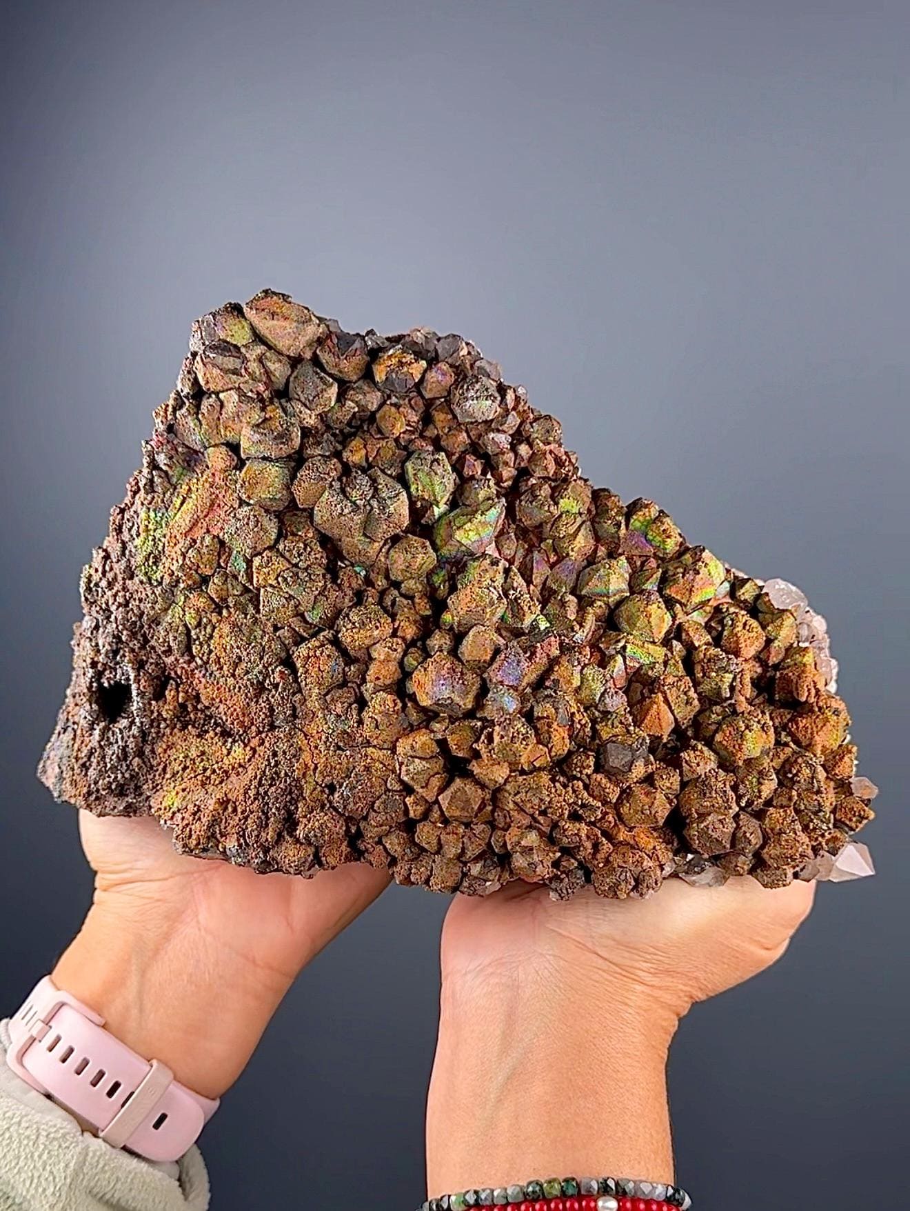 Rare, New Find! Irisdecent Colorful Goethite with Quartz Specimen