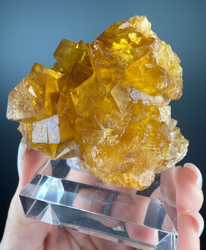 Yellow Fluorite Crystal from Germany