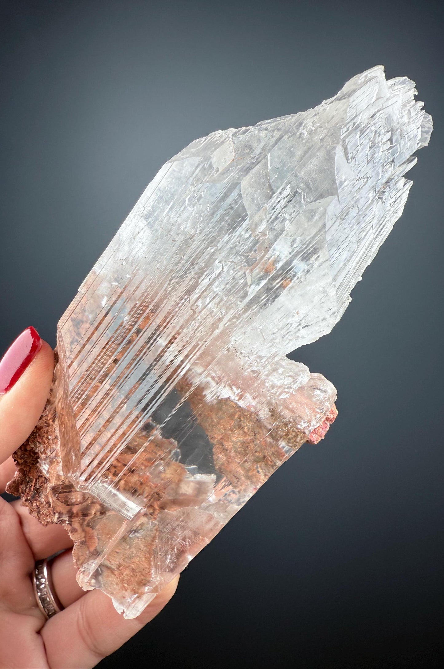 Amazing Piece! Doubly terminated Selenite Crystal from Naica,Mexico