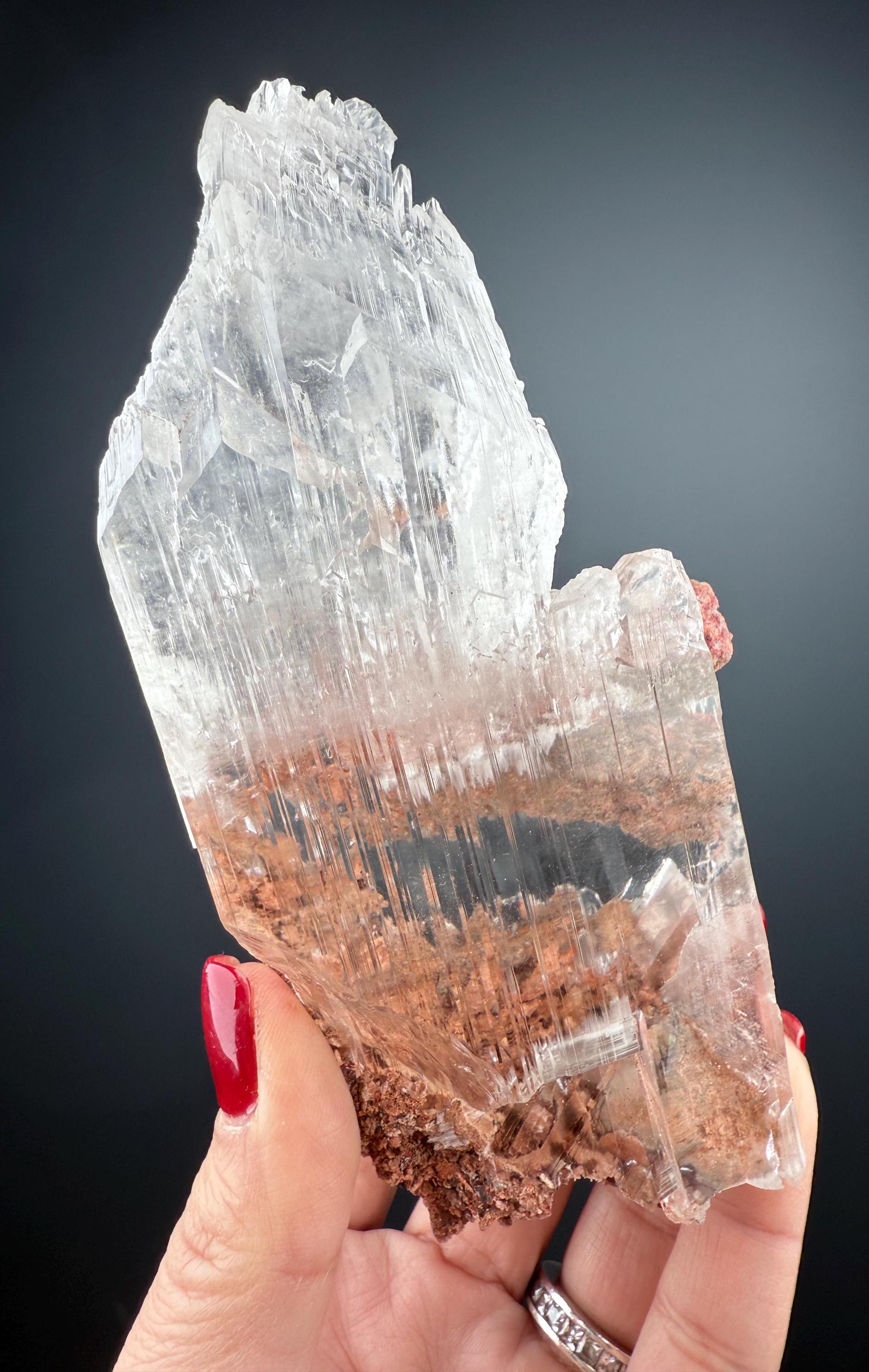 Amazing Piece! Doubly terminated Selenite Crystal from Naica,Mexico