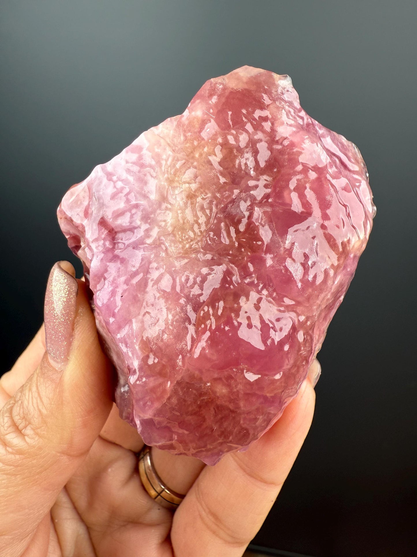 Emotional Healing ! Amazing Color Pink Cobalto Calcite from Morocco