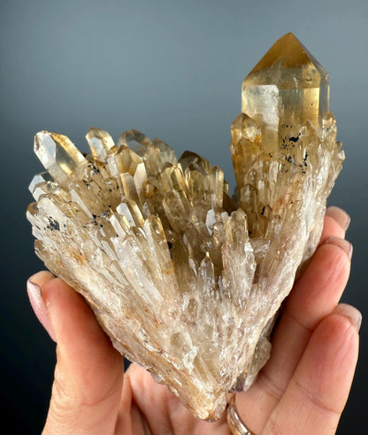 Kundalini Energy! Natural Kundalini Citrine Point,Raw Kundalini Citrine