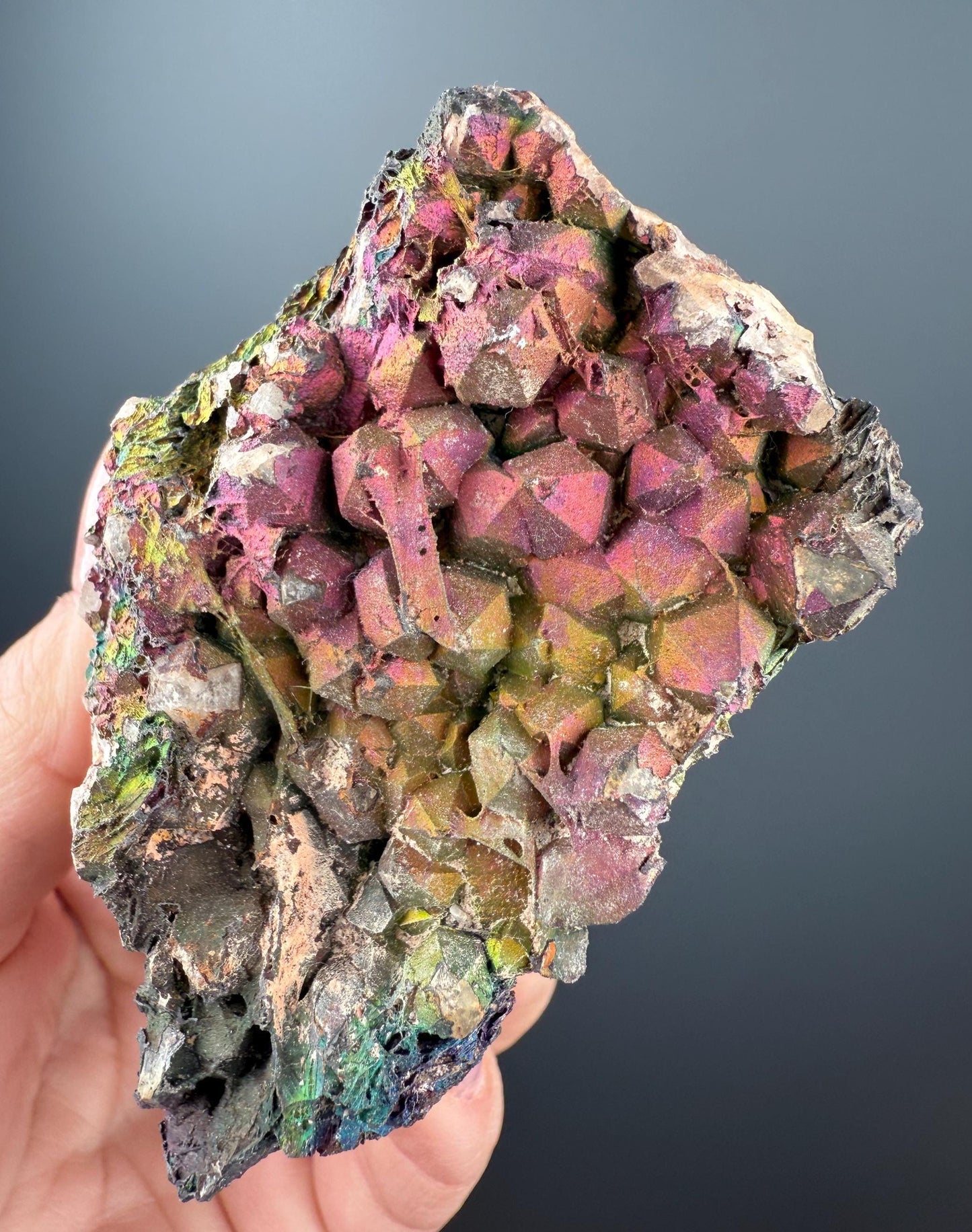 Iridescent Colorful Goethite with Quartz Specimen, Big Size Goethite with Quartz Specimen