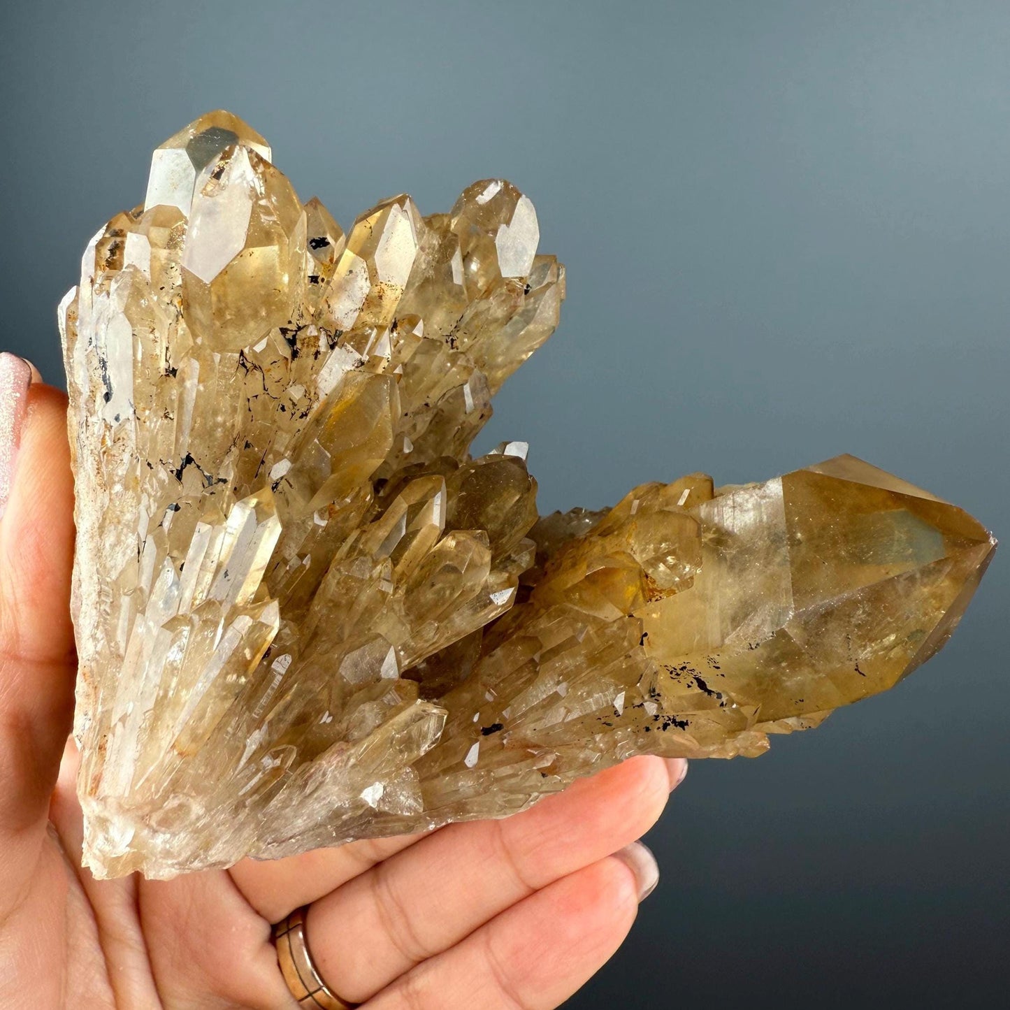 Kundalini Energy! Natural Kundalini Citrine Point,Raw Kundalini Citrine