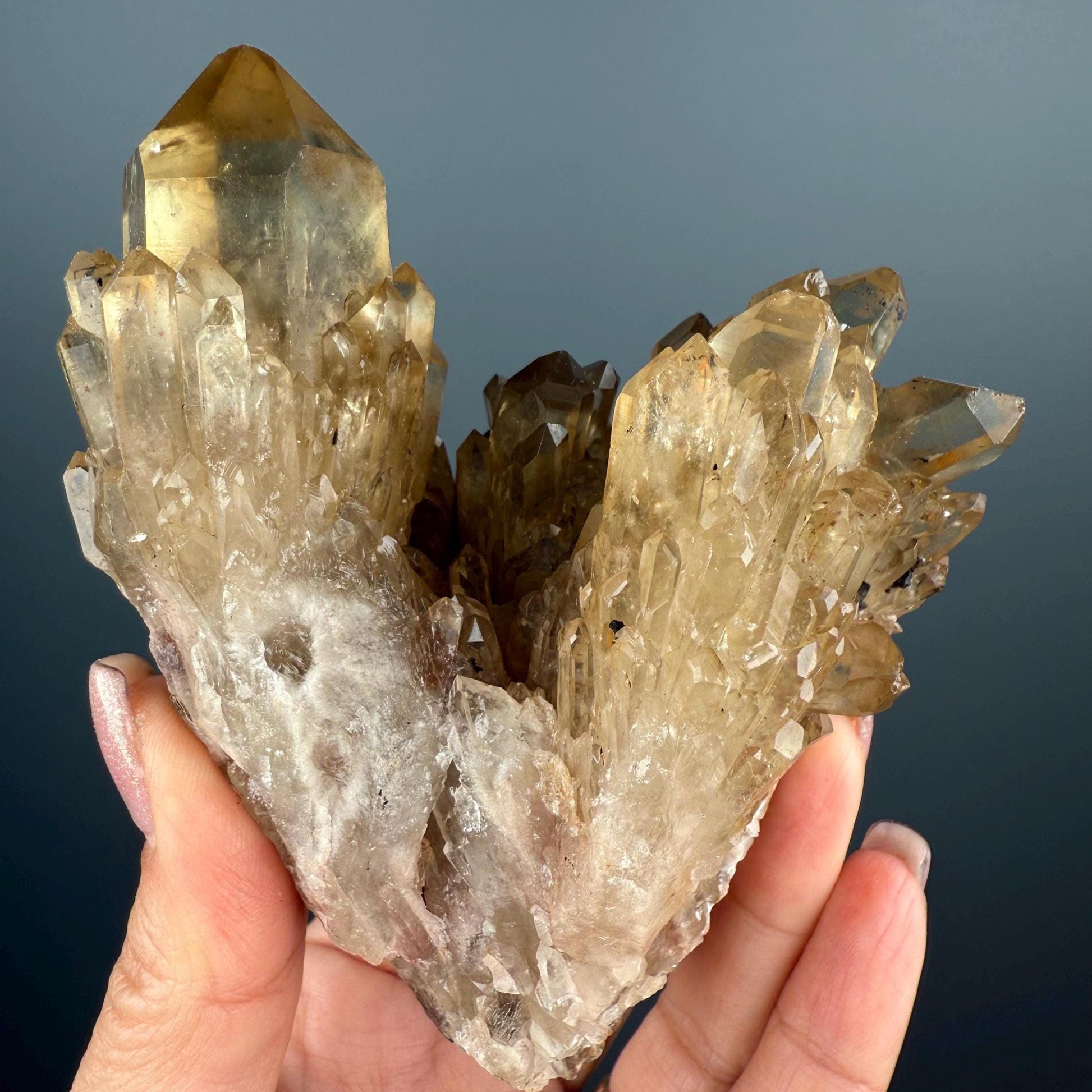 Kundalini Energy! Natural Kundalini Citrine Point,Raw Kundalini Citrine