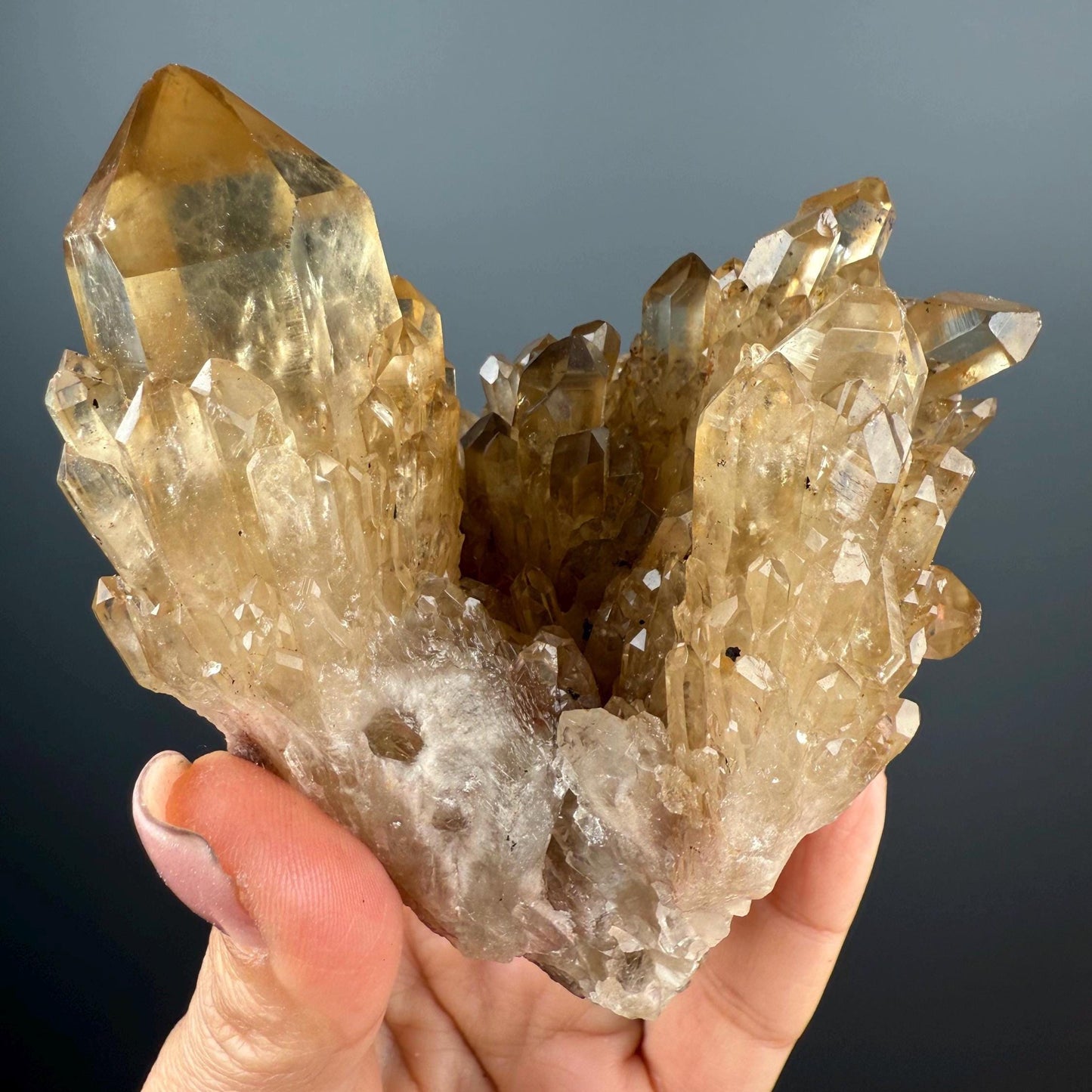 Kundalini Energy! Natural Kundalini Citrine Point,Raw Kundalini Citrine