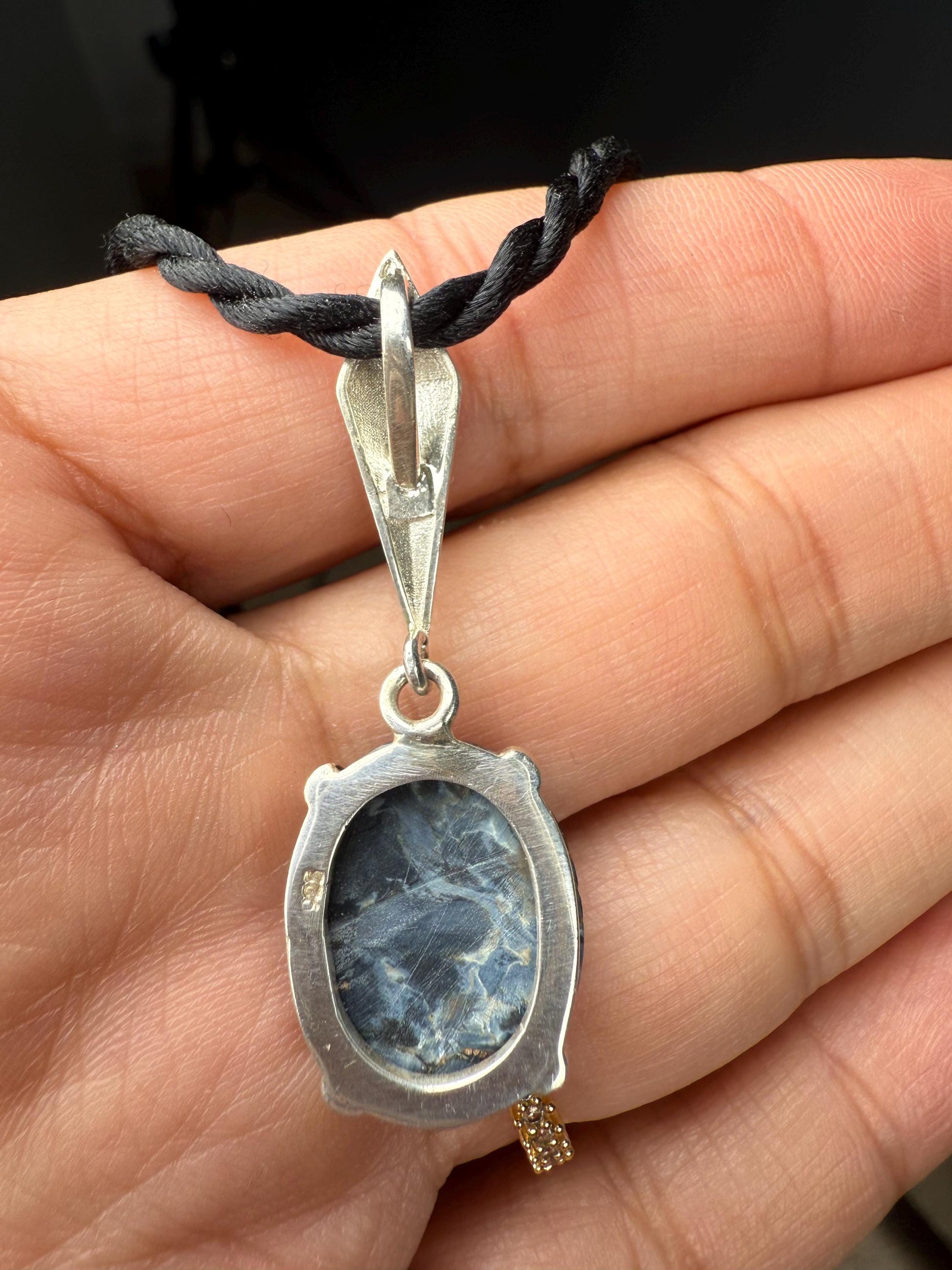Dendritic Agate, Dendritic Agate Pendant, Dendritic Agate Crystal Pendant, 925 Sterling Silver