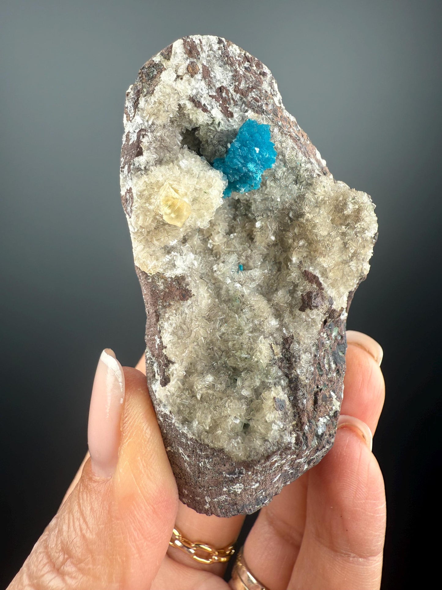 Beautiful Cavansite Mineral Specimen , Naturel Cavansite Crystal