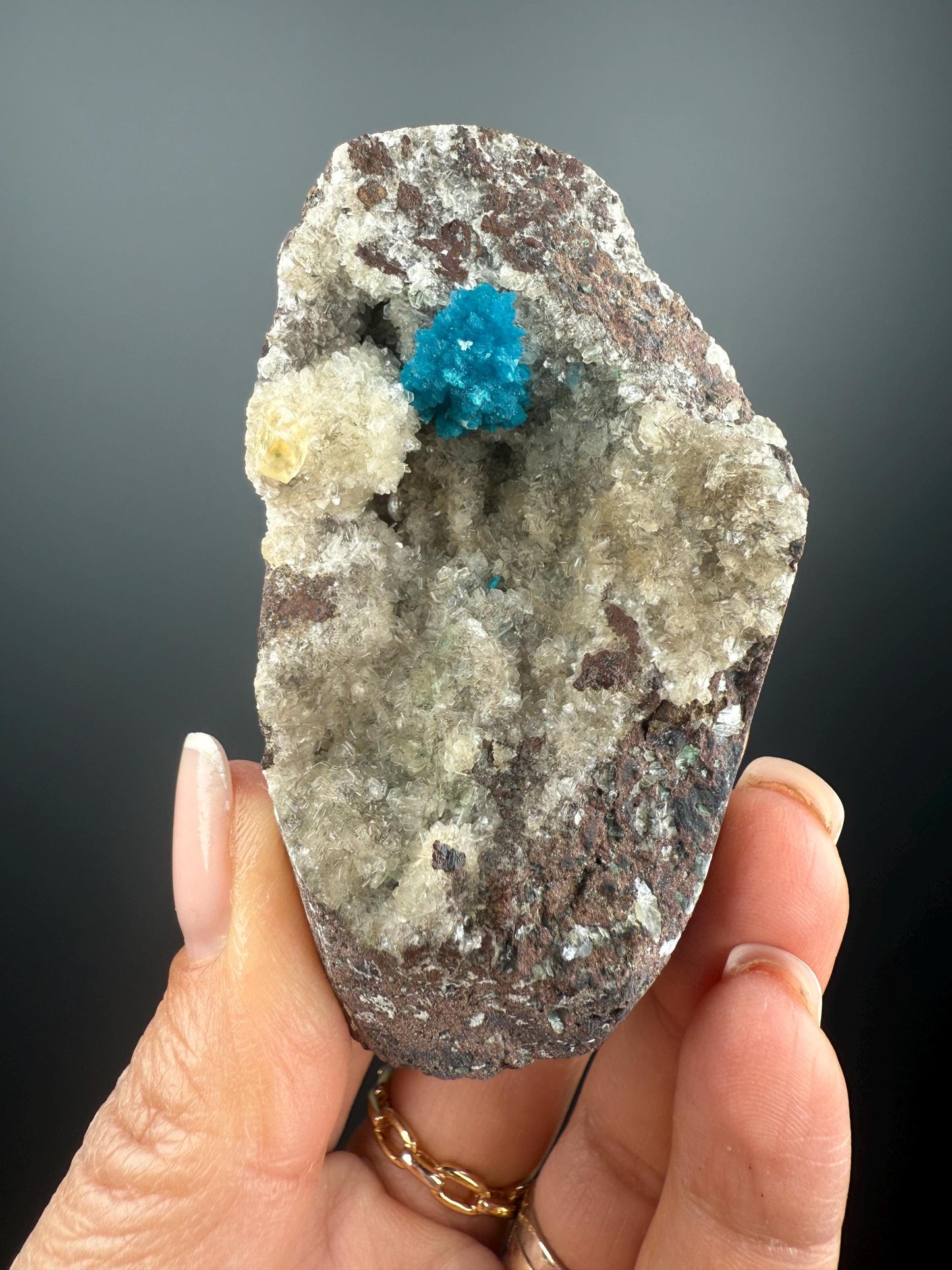 Beautiful Cavansite Mineral Specimen , Naturel Cavansite Crystal