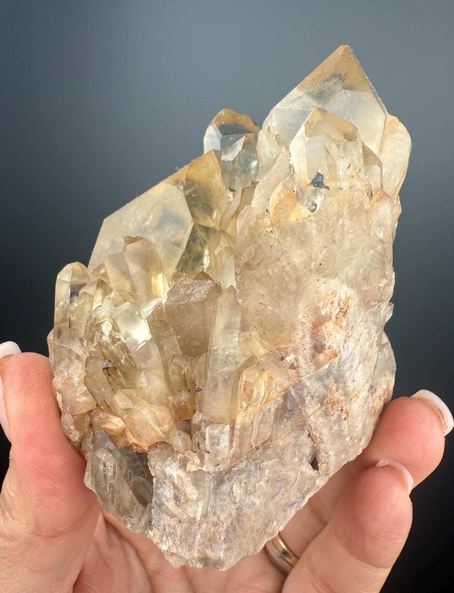 Kundalini Energy! Natural Kundalini Citrine Point,Raw Kundalini Citrine