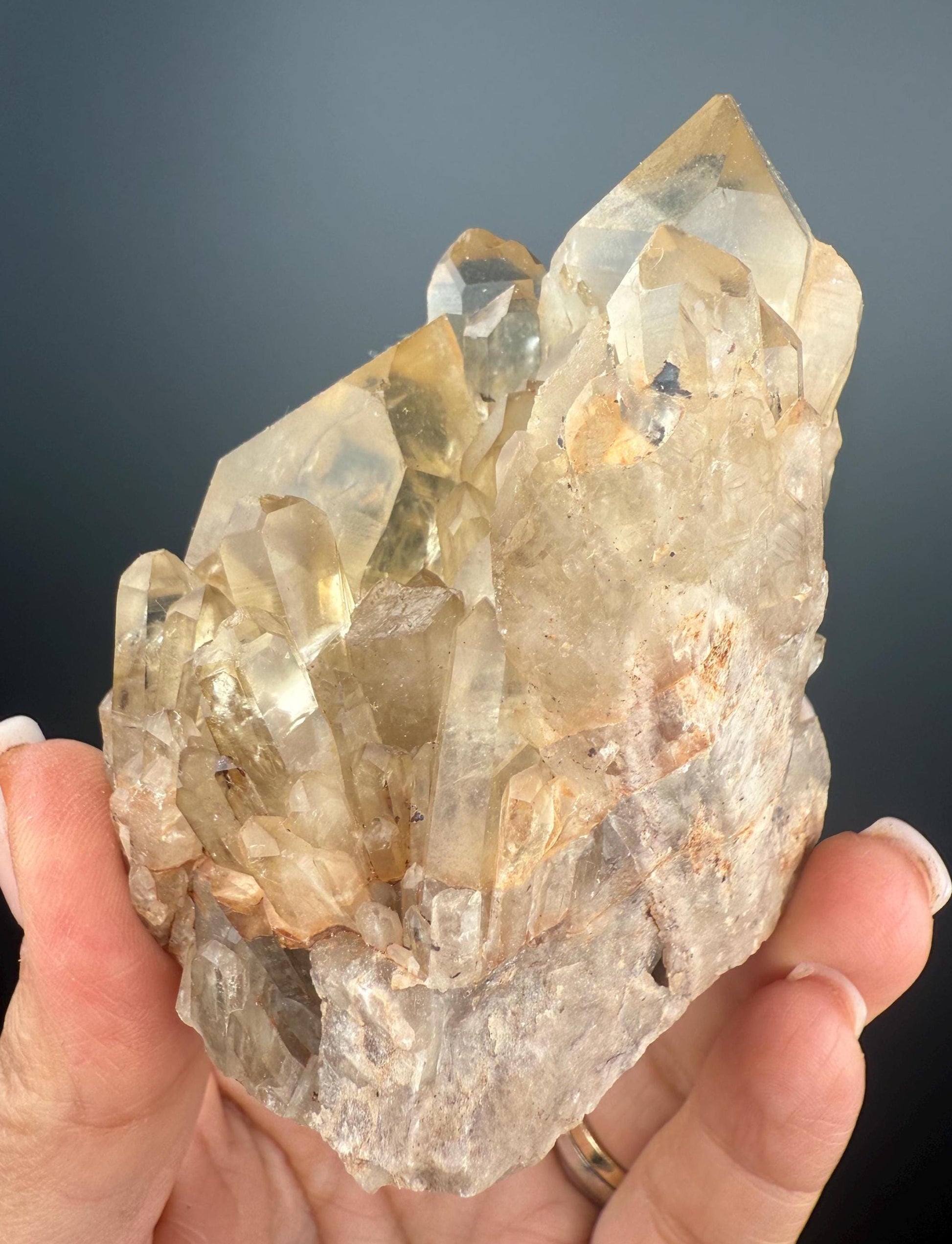 Kundalini Energy! Natural Kundalini Citrine Point,Raw Kundalini Citrine