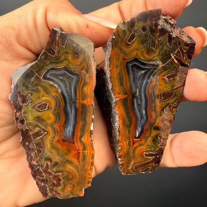 Dreamy Agate Pairs! Susuz Agate from Ankara, Turkey