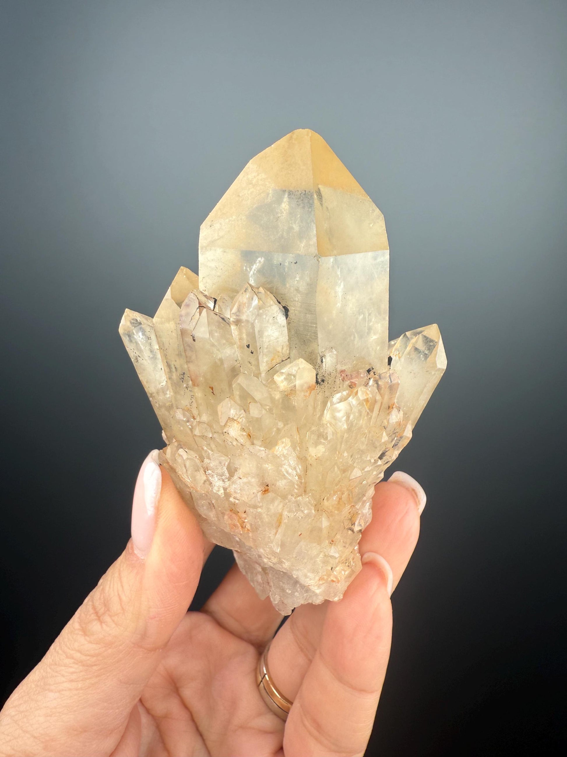 Natural Kundalini Citrine Point,Raw Kundalini Citrine