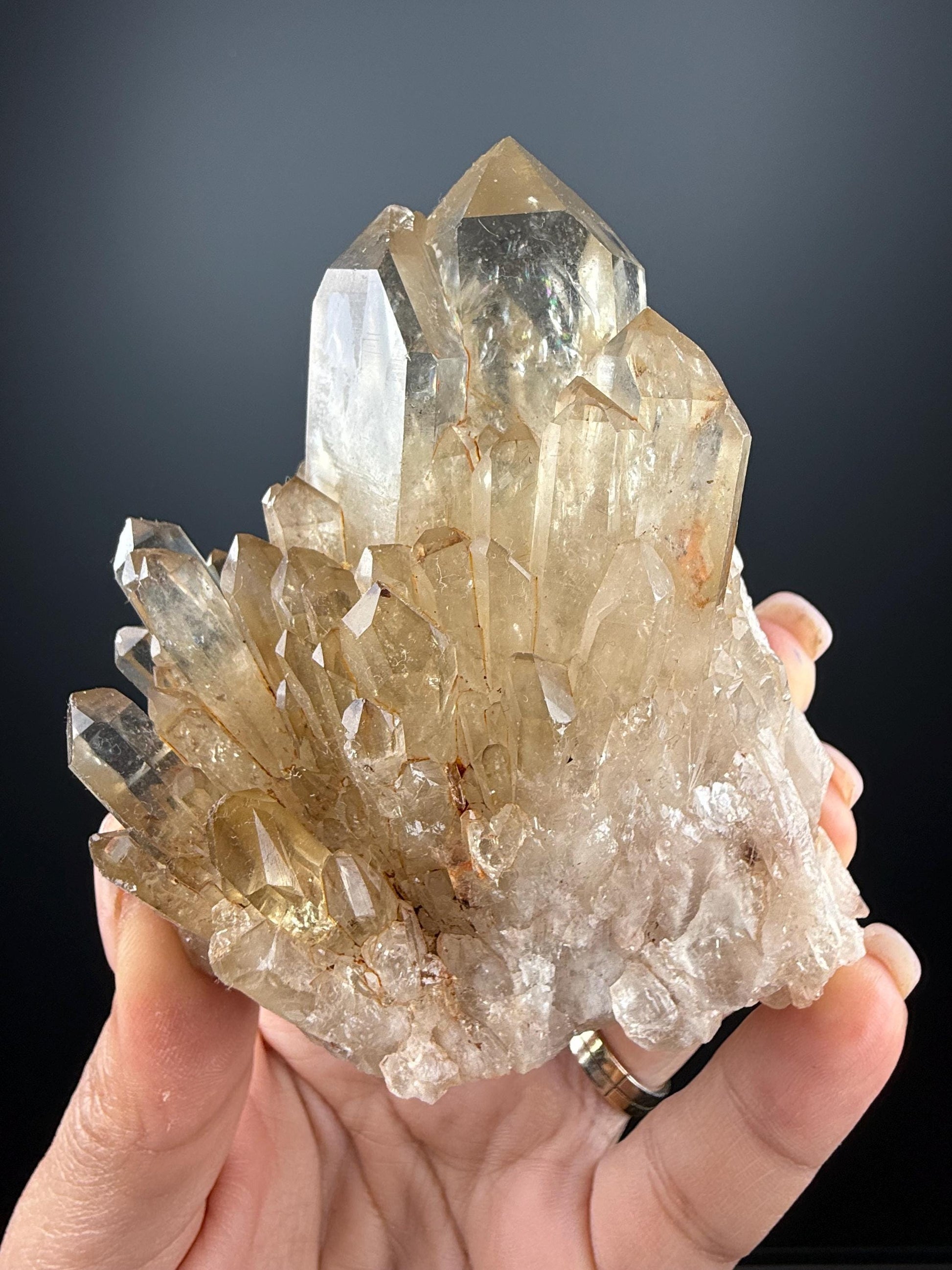 Kundalini Energy! Natural Kundalini Citrine Point,Raw Kundalini Citrine