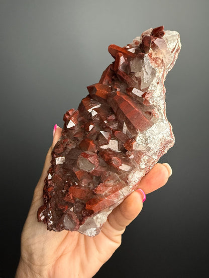 Gorgeous Chocolate Quartz Crystal, Chocolate Crystal, Red Hematoid Quartz