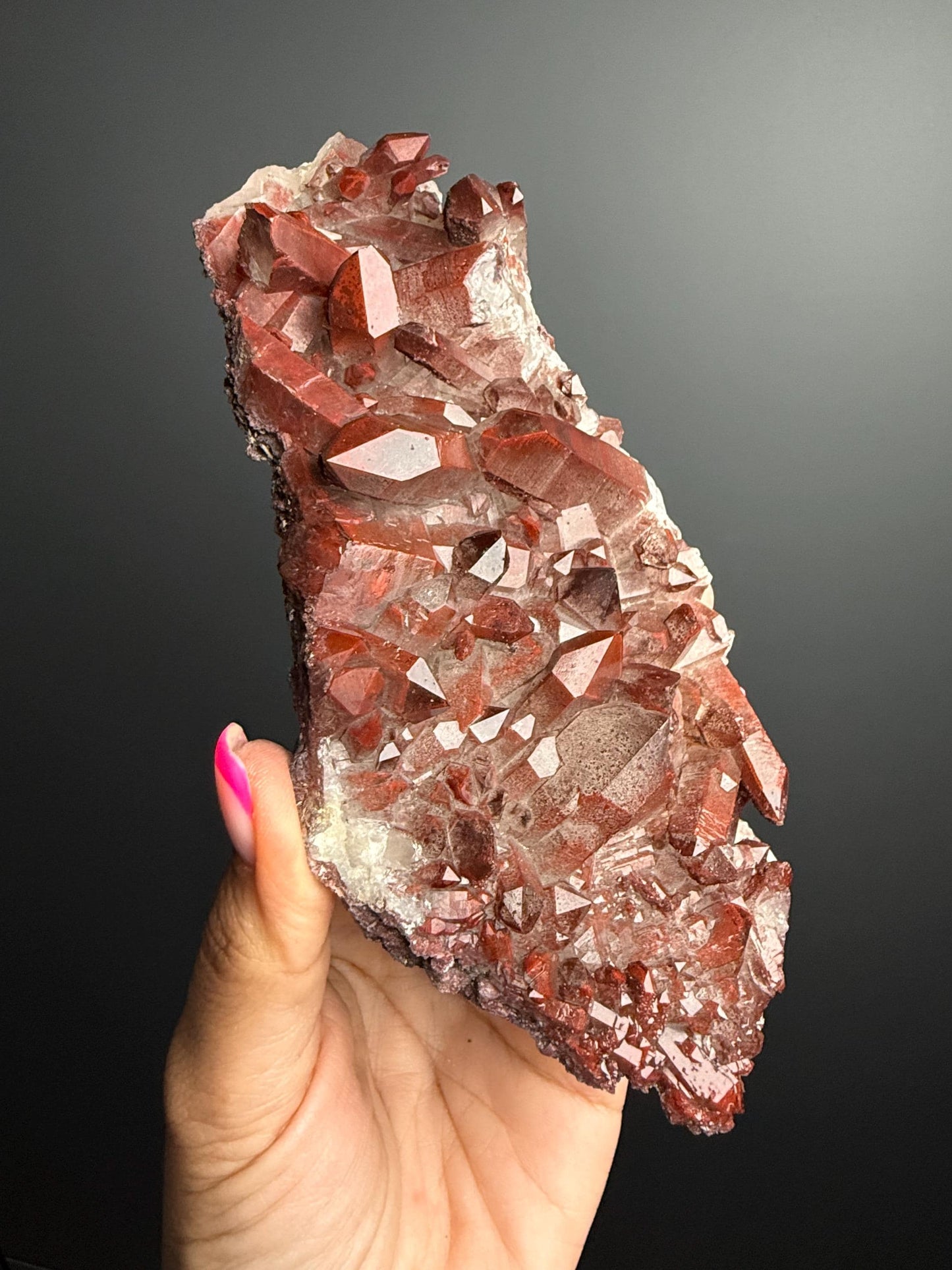 Gorgeous Chocolate Quartz Crystal, Chocolate Crystal, Red Hematoid Quartz