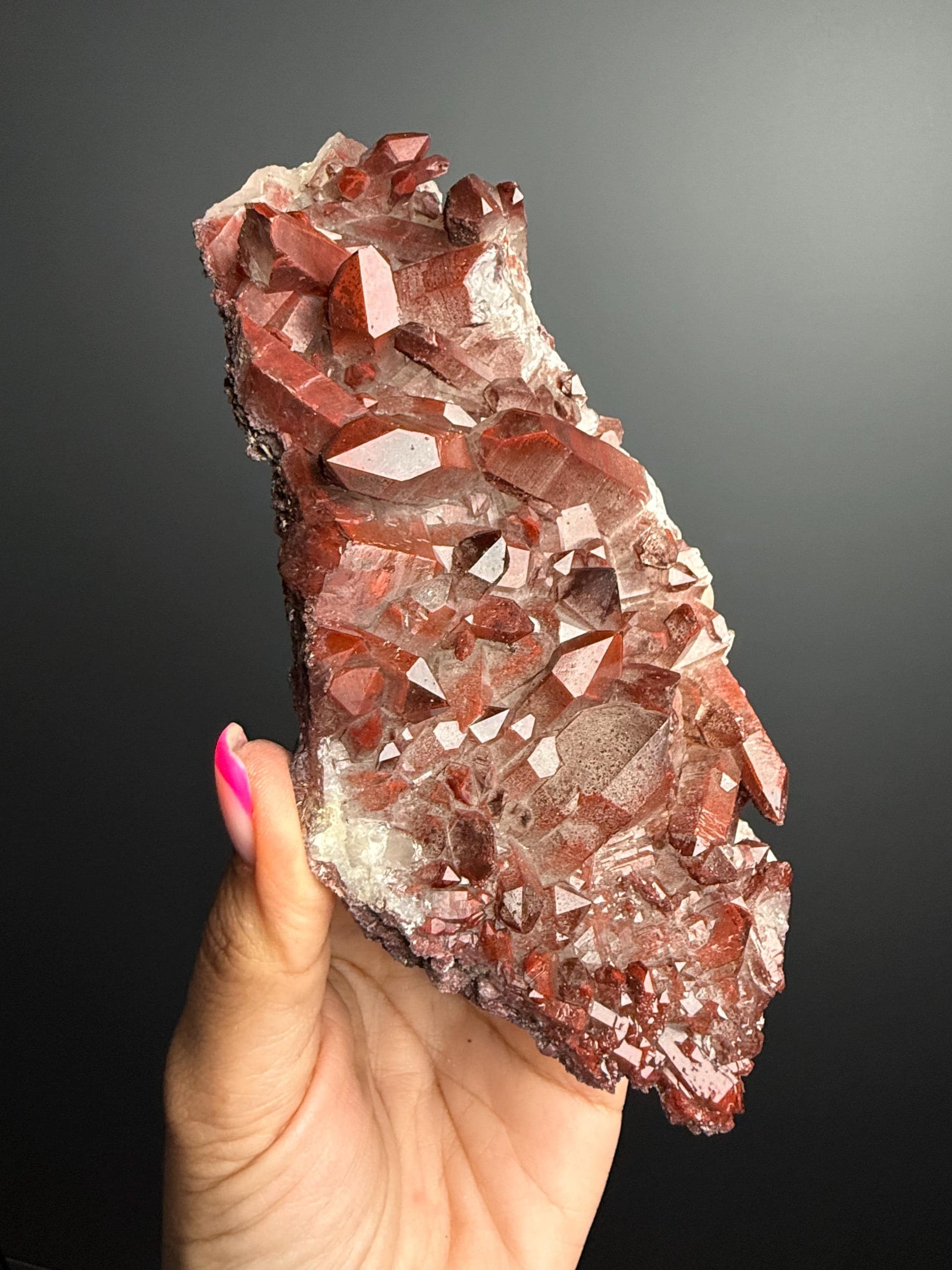 Gorgeous Chocolate Quartz Crystal, Chocolate Crystal, Red Hematoid Quartz