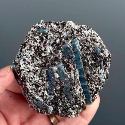 Blue Kyanite with Garnet Mineral Specimen