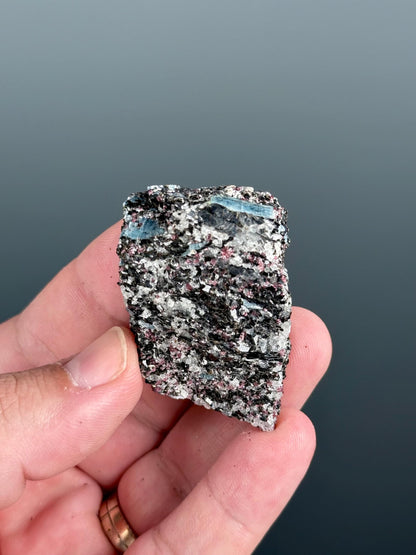 Amazing Piece for Rare Blue Kyanite with Garnet Mineral Specimen