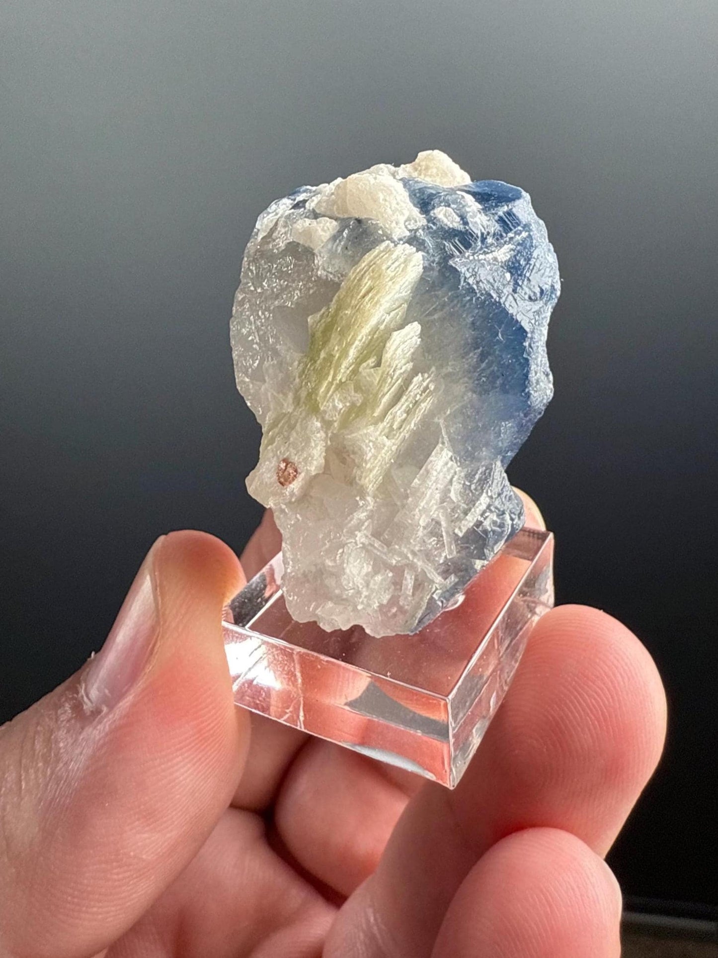 Rare Quartz ! Indicolite Quartz Crystal Specimen