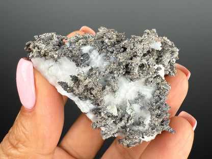 Arborescent Silver with White Calcite Specimen