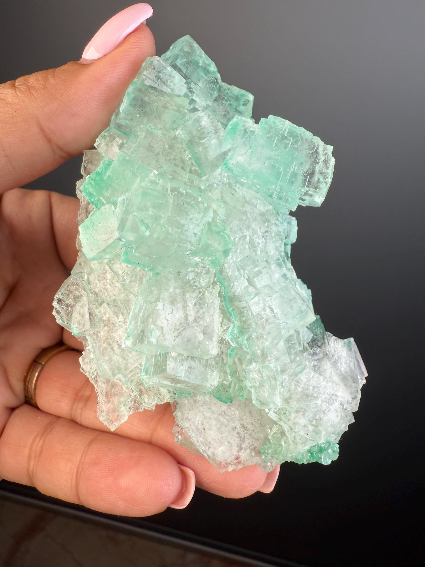 Purification, Balance, Protection! Transparent Gemmy Cubic Green Halite Specimen