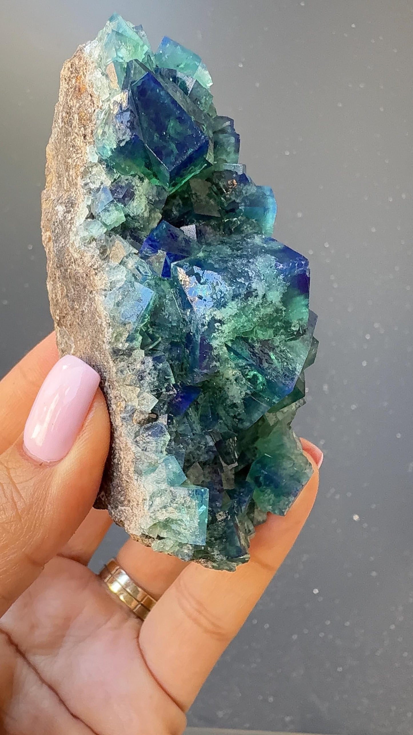 Color Change Green-Purple Fluorite Specimen, Fluorite Crystal