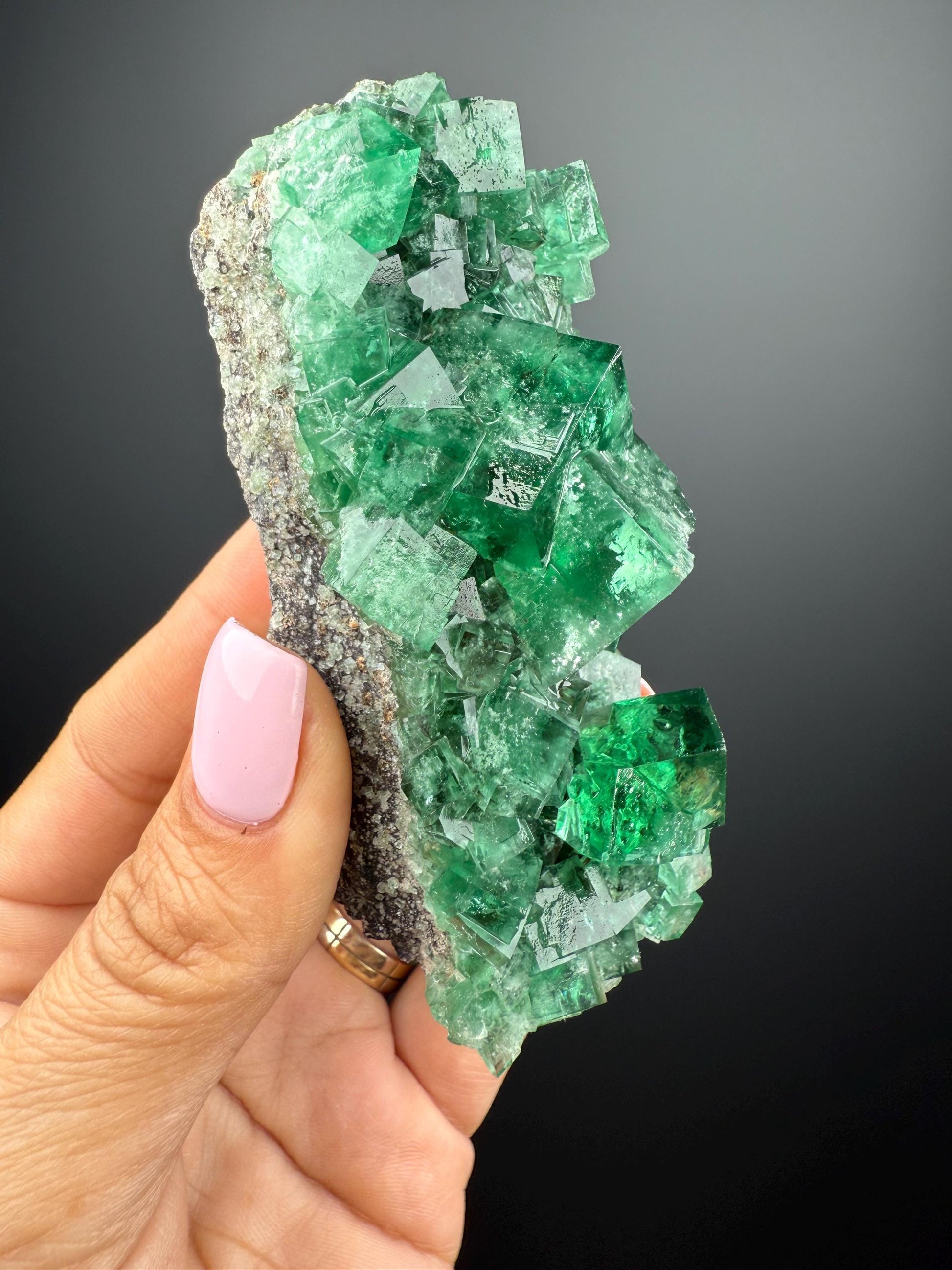 Color Change Green-Purple Fluorite Specimen, Fluorite Crystal