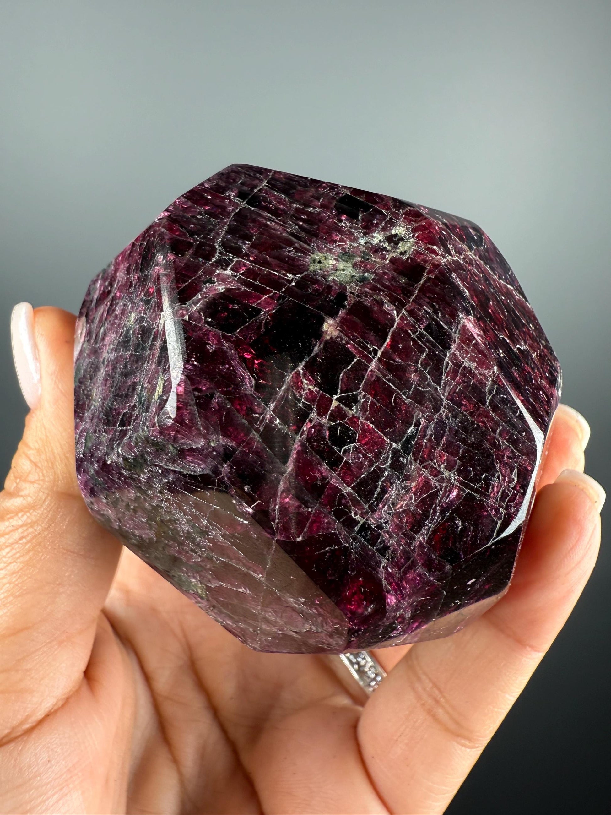 Red Almandine Garnet with Beautiful Crystal Faces