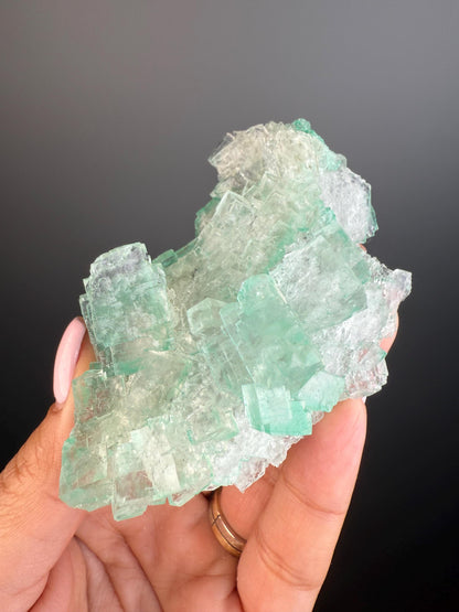 Purification, Balance, Protection! Transparent Gemmy Cubic Green Halite Specimen