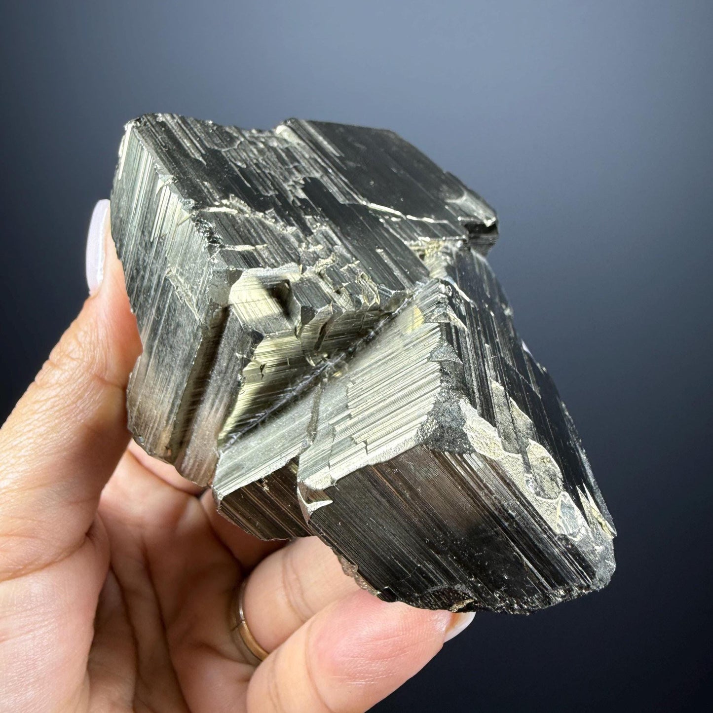 Cubic Pyrite Crystal Specimen, Natural Pyrite Mineral Stone