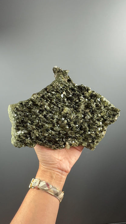 Big Size! Forest Quartz with Epidote! Sparkly Green Epidote with Quartz