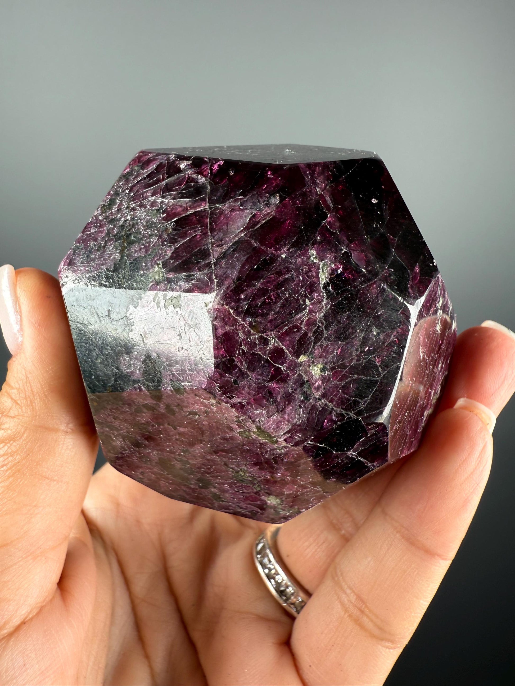 Red Almandine Garnet with Beautiful Crystal Faces