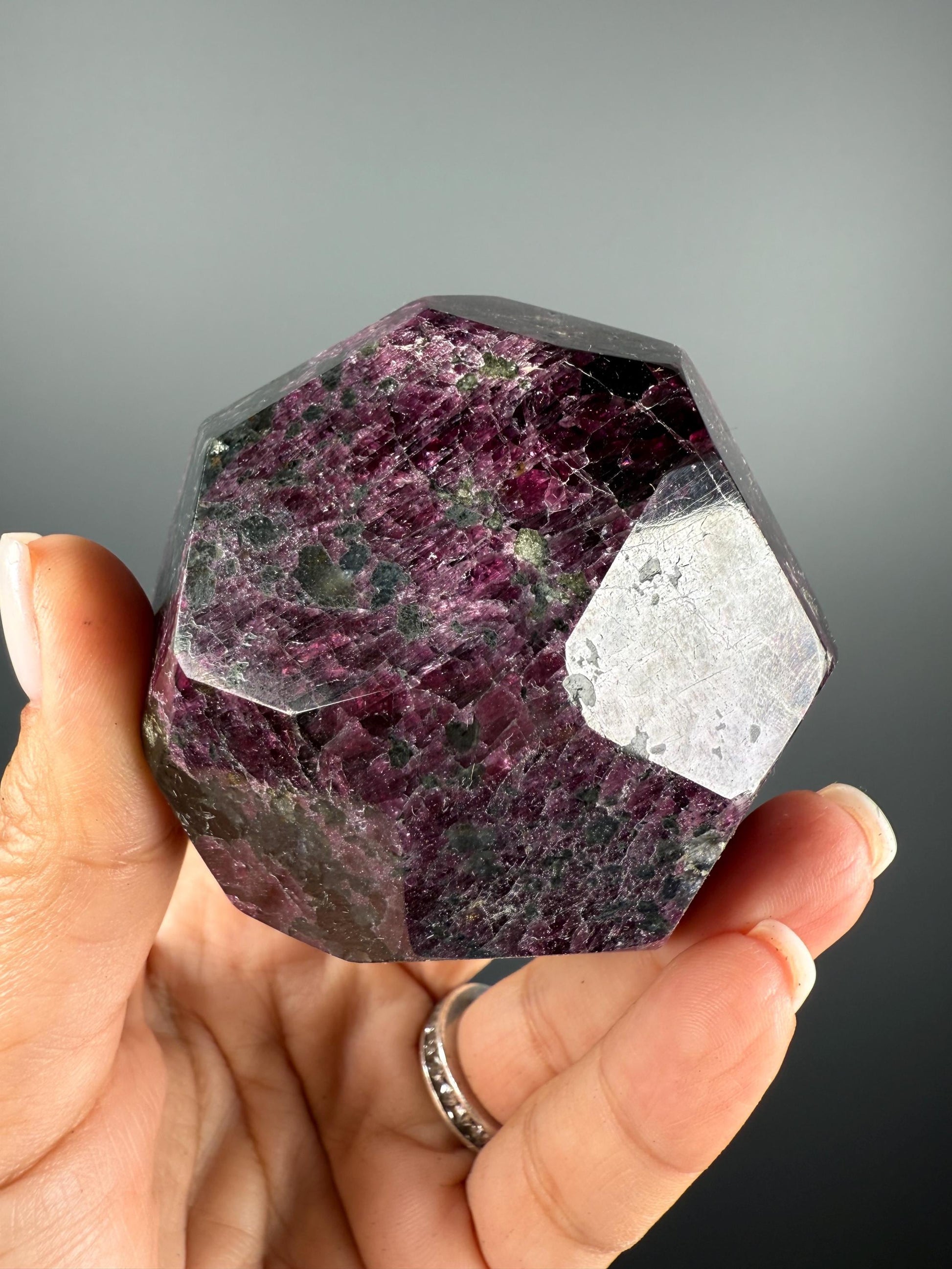 Red Almandine Garnet with Beautiful Crystal Faces