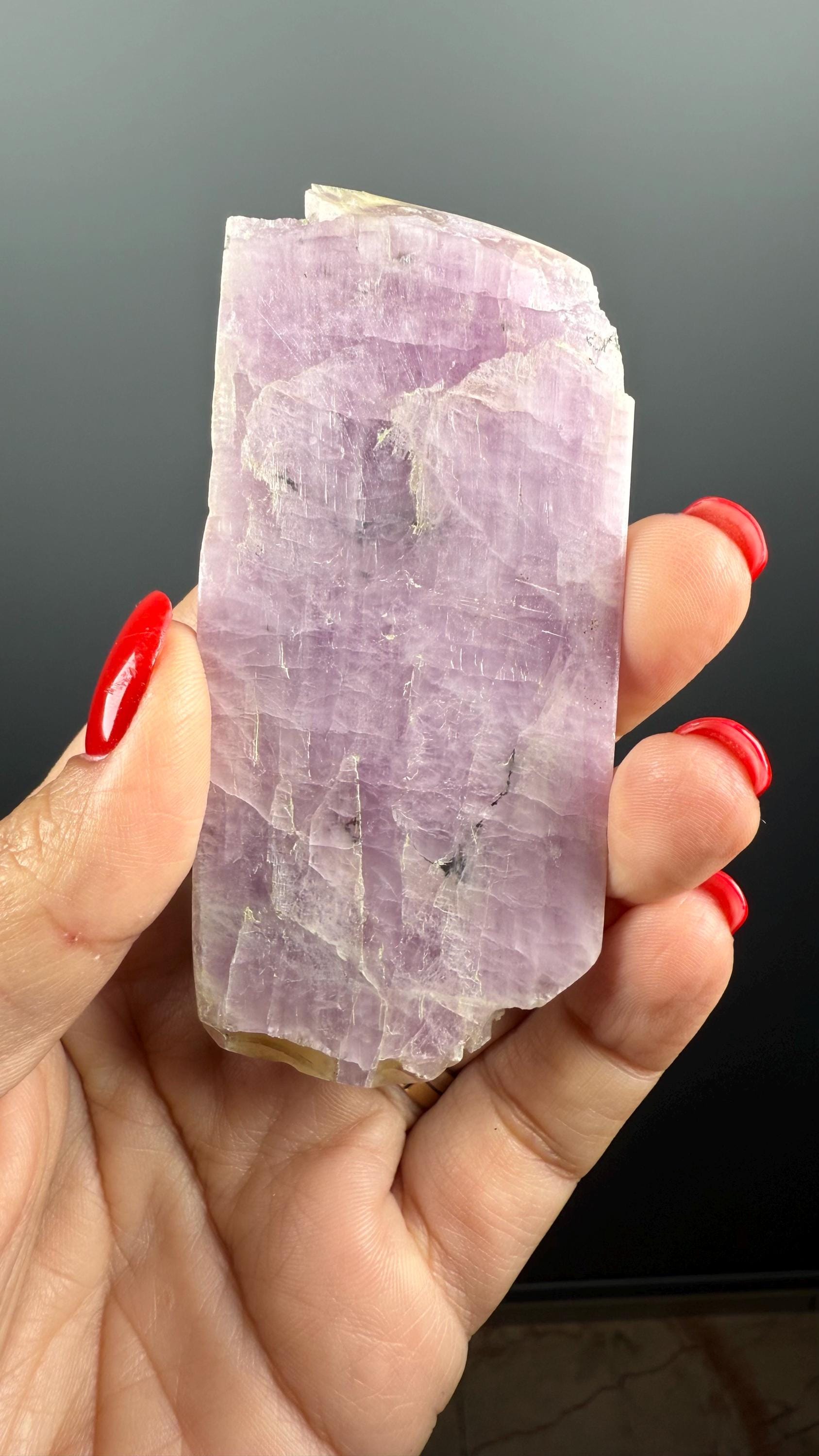 Pink Kunzite Crystal Slab