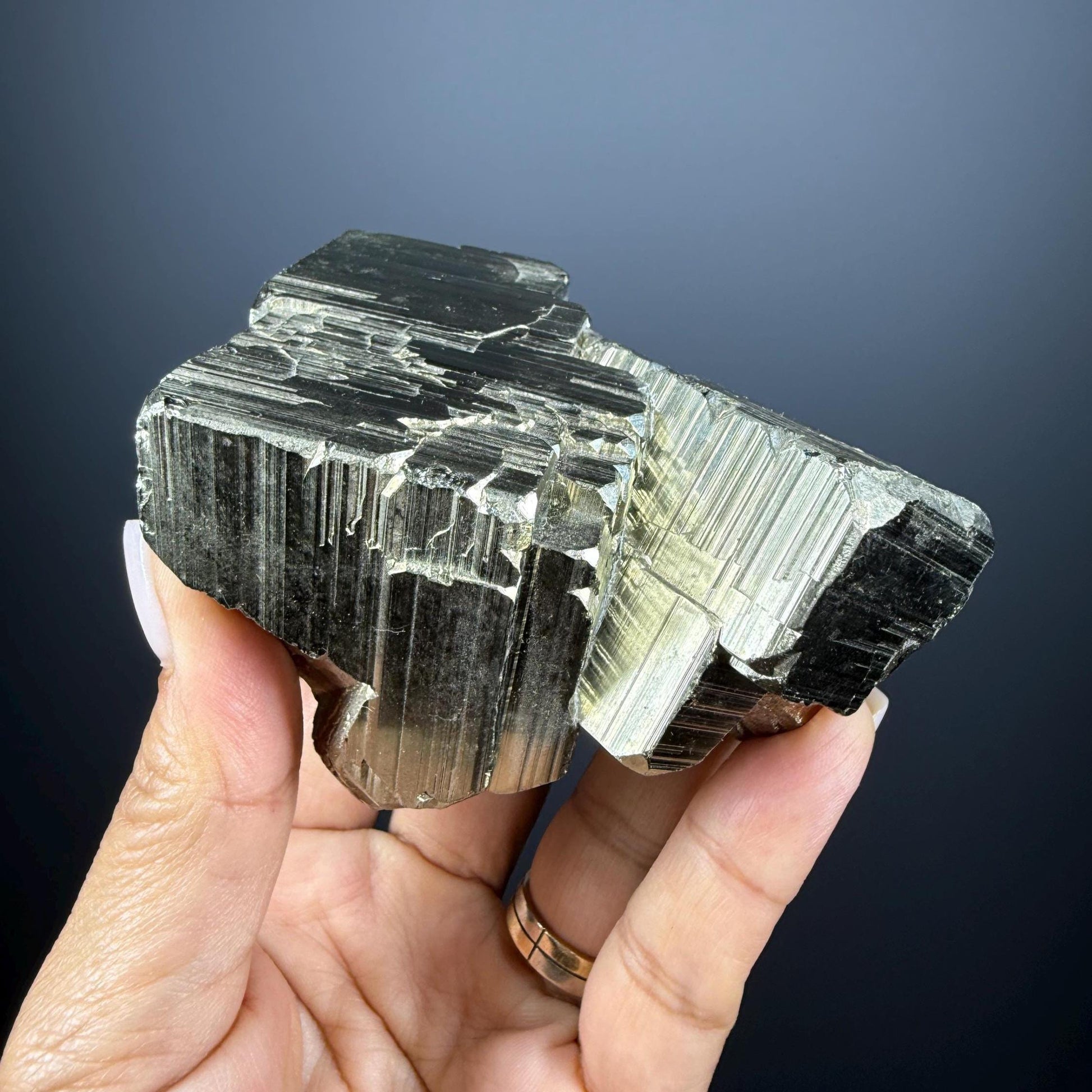 Cubic Pyrite Crystal Specimen, Natural Pyrite Mineral Stone