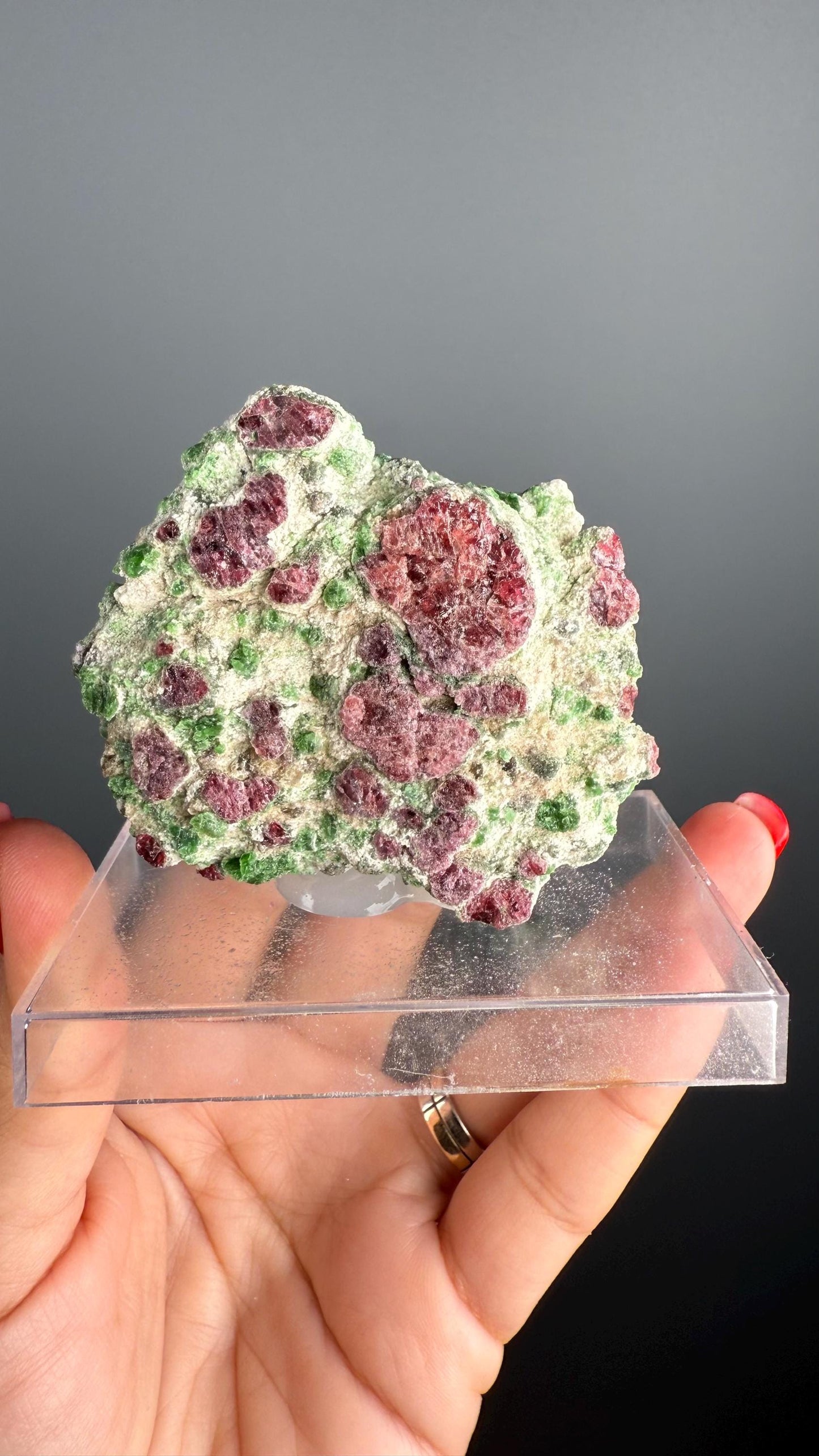 Rare! Pyrope Garnet with Chrom Diopsite Specimen