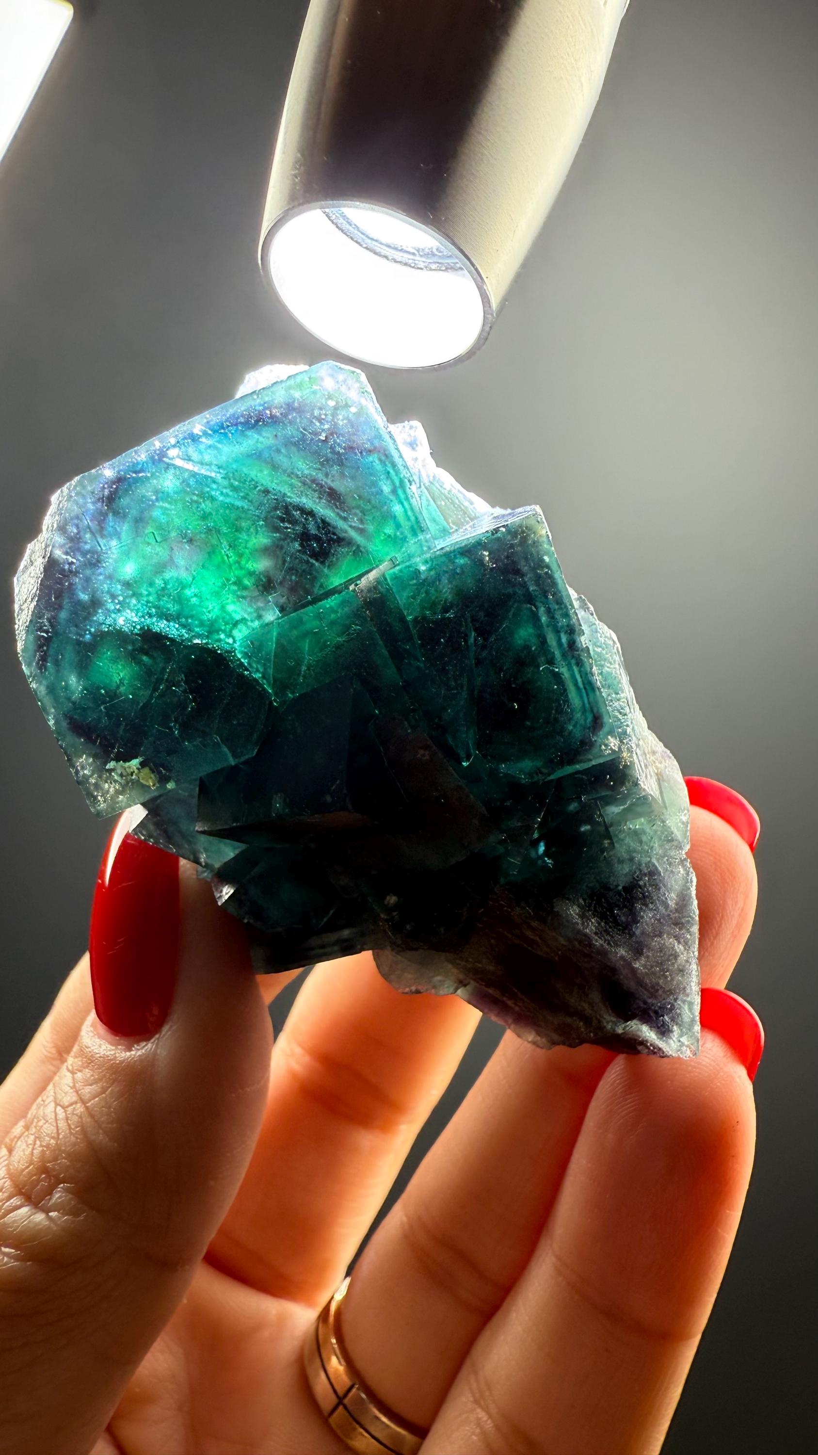 Blue Okorusu Fluorite from Namibia, New Find'2025