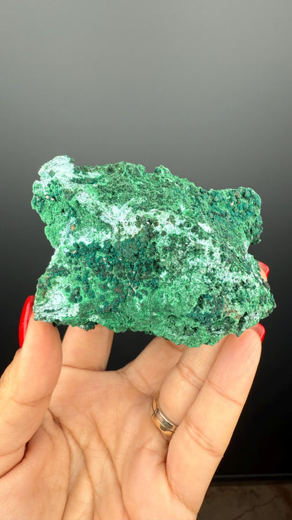 Druzy Blue Chrysocolla with Malachite Crystal Specimen