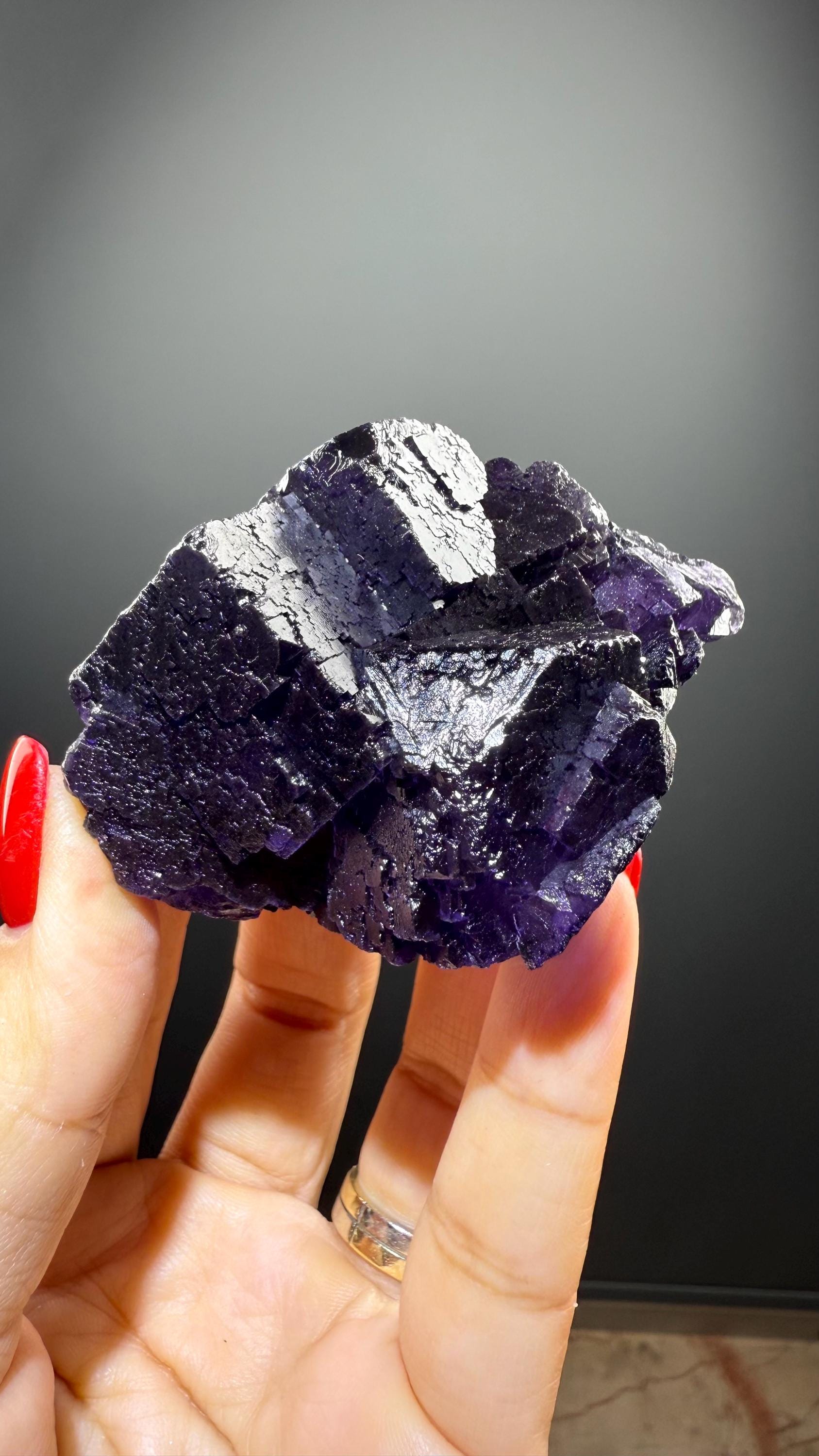 Purple Fluorite Crystal from Mexico