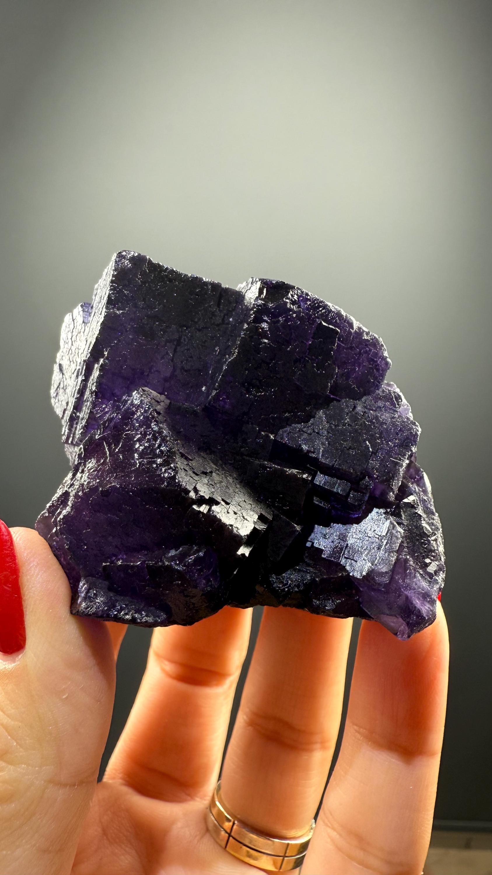 Purple Fluorite Crystal from Mexico