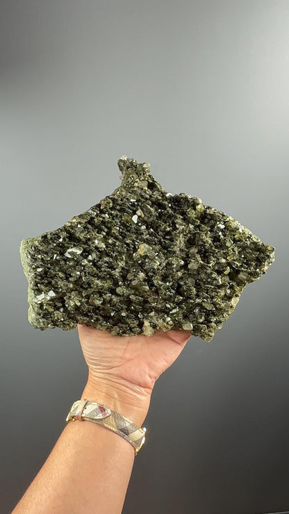 Big Size! Forest Quartz with Epidote! Sparkly Green Epidote with Quartz
