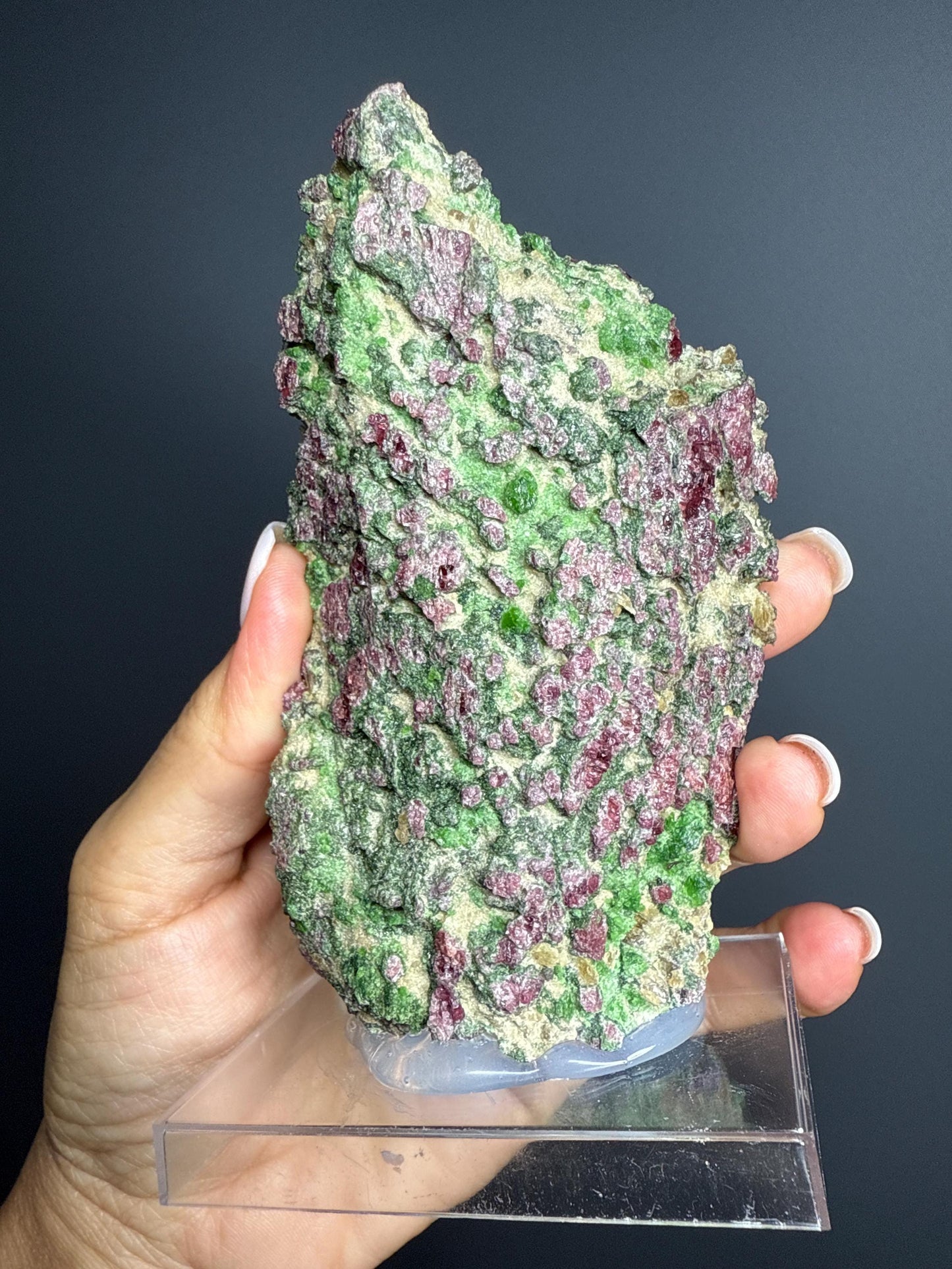 Rare! Pyrope Garnet with Chrom Diopsite Specimen