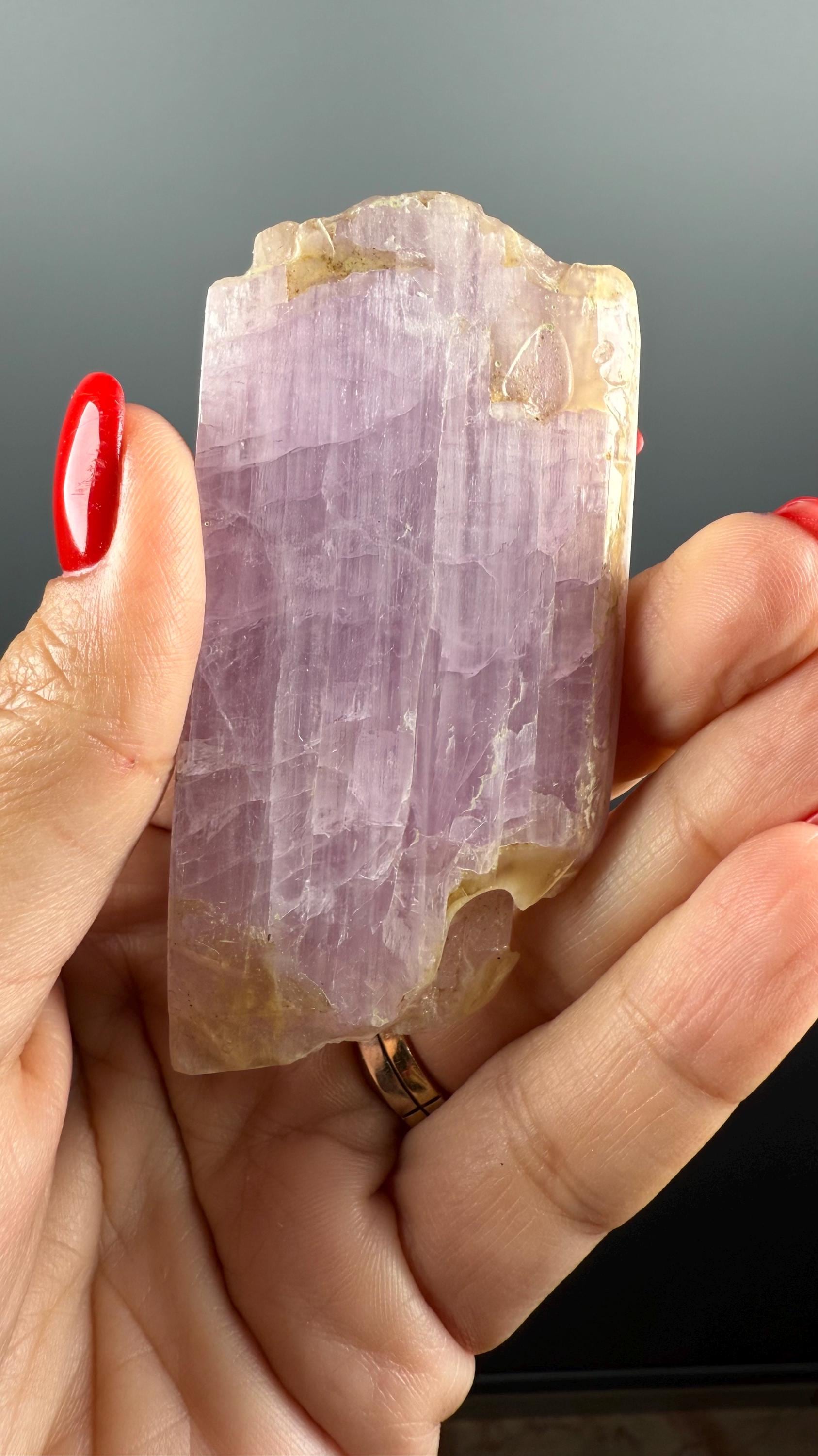 Pink Kunzite Crystal Slab