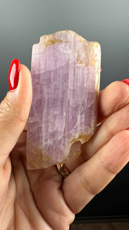 Pink Kunzite Crystal Slab