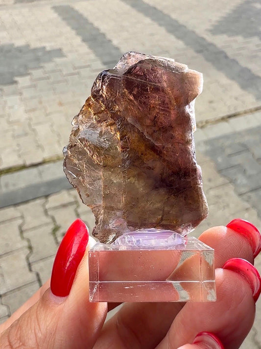 Unique! Pleochroic Manganese Axinite Crystal from Nausherwani Mine, Pakistan