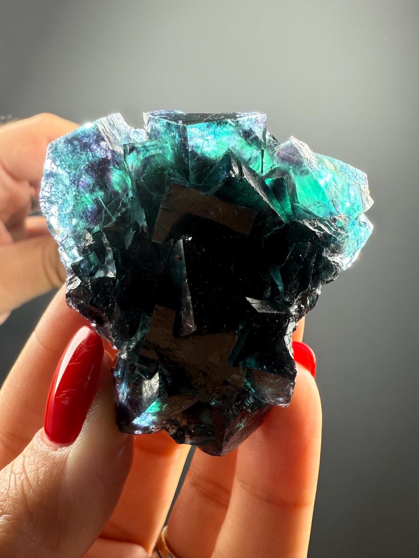 Blue Okorusu Fluorite from Namibia, New Find'2025